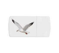 Azeeda 'Soaring Common Gull' Pill Box with Tablet Splitter (PI00041250)
