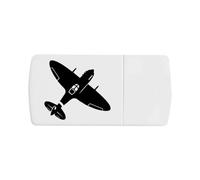 Azeeda 'Soaring Spitfire Silhouette' Pill Box with Tablet Splitter (PI00045422)