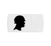 Azeeda 'Soldier Head Silhouette' Pill Box with Tablet Splitter (PI00038286)