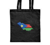Azeeda 'South Sudan Country' Classic Black Tote Shopper Bag (ZB00020427)