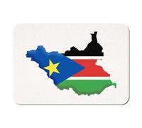 Azeeda 'South Sudan Country' Rectangular Fridge Magnet - Decorative Refrigerator & Whiteboard Magnet for Home, Kitchen or Office - 70mm x 49mm (FM00051024)