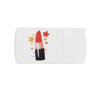 Azeeda 'Sparkling Lipstick' Pill Box with Tablet Splitter (PI00041192)