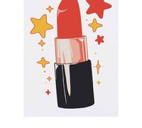Azeeda 'Sparkling Lipstick' Temporary Tattoo - Water Resistant, Skin-Safe, Non-Toxic Transfer (TO00098023)