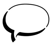 Azeeda 'Speech Bubble' Reusable Stencil - Durable Decorative Template for Painting and Spraying on Walls, Tiles, Wood, Fabric & Craft Projects - L (A4) (WS00030831)