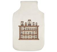 Azeeda 'Spell Jar Shelving' Hot Water Bottle Cover (HW00047902)