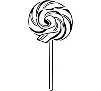 Azeeda 'Spiral Lollipop Candy' Reusable Stencil - Durable Decorative Template for Painting and Spraying on Walls, Tiles, Wood, Fabric & Craft Projects - L (A4) (WS00061375)