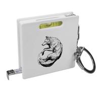 Azeeda 'Spirit Wolf' Keyring Tape Measure/Spirit Level Tool (KM00046658)