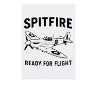 Azeeda 'Spitfire Ready For Flight' Temporary Tattoo - Water Resistant, Skin-Safe, Non-Toxic Transfer (TO00089677)