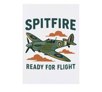 Azeeda 'Spitfire Ready For Flight' Temporary Tattoo - Water Resistant, Skin-Safe, Non-Toxic Transfer (TO00089679)
