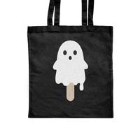 Azeeda 'Spooky Cute Ghost Lolly' Classic Black Tote Shopper Bag (ZB00034389)