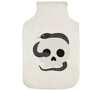 Azeeda 'Spooky Cute Snake in a Skull' Hot Water Bottle Cover (HW00051131)