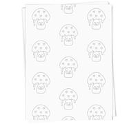 Azeeda 'Spooky Mushroom Outline' Gift Wrap Paper (GI00140810)