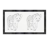 Azeeda 'Spotted Hyena Prowling' Pet Feeding Mat (PM00030622)