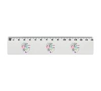 Azeeda 'Spread Joy' 15cm (6 Inch) White Plastic Ruler (RL00113293)