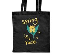 Azeeda 'Spring Is Here' Classic Black Tote Shopper Bag (ZB00025076)