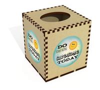 Azeeda Square 'Do Something Awesome Today' Wooden Tissue Box Cover (TB00076073)