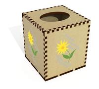 Azeeda Square 'Friends Warm The Heart ' Wooden Tissue Box Cover (TB00075889)