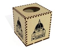 Azeeda Square 'I Love Florence City' Wooden Tissue Box Cover (TB00070961)
