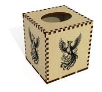 Azeeda Square 'Phoenix Bird Flying' Wooden Tissue Box Cover (TB00071188)