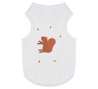 Azeeda 'Squirrel On A Blustery Day' Pet Dog/Cat T-Shirt, M (PT00154966)