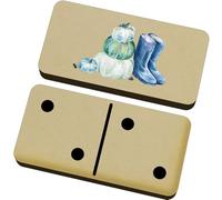 Azeeda 'Stack Of Pumpkins And Blue Boots' Domino Set & Box (DM00052641)