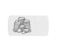 Azeeda 'Stacks of Coins and Pearls' Pill Box with Tablet Splitter (PI00041470)
