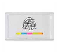 Azeeda 'Stacks of Coins and Pearls' Sticky Note Ruler Pad (ST00045307)