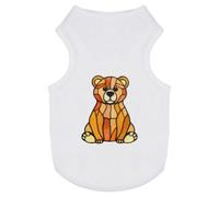 Azeeda 'Stained Glass Bear' Pet Dog/Cat T-Shirt, L (PT00185355)