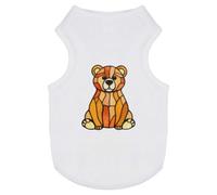 Azeeda 'Stained Glass Bear' Pet Dog/Cat T-Shirt, S (PT00185353)