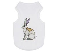 Azeeda 'Stained Glass Bunny' Pet Dog/Cat T-Shirt, L (PT00185351)