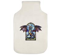 Azeeda 'Stained Glass Dragon' Hot Water Bottle Cover (HW00049249)