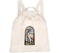 Azeeda 'Stained Glass Goat' Canvas Rucksack/Backpack (RK00047028)