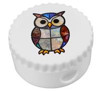 Azeeda 'Stained Glass Owl' Compact Pencil Sharpener (PS00055471)