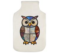 Azeeda 'Stained Glass Owl' Hot Water Bottle Cover (HW00049253)