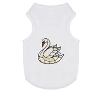 Azeeda 'Stained Glass Swan' Pet Dog/Cat T-Shirt, L (PT00185367)