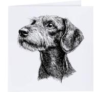 Azeeda 'Standard Wire-haired Dachshund' Blank Greeting Card (GC00072477)