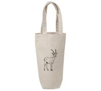 Azeeda 'Standing Antelope Line Art' Cotton Wine Bottle Gift/Travel Bag (BL00046921)