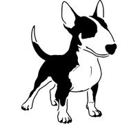 Azeeda 'Standing Bull Terrier Dog' Reusable Stencil - Durable Decorative Template for Painting and Spraying on Walls, Tiles, Wood, Fabric & Craft Projects - XL (A3) (WS00079081)