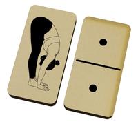 Azeeda 'Standing Forward Fold Yoga Pose' Domino Set & Box (DM00056017)