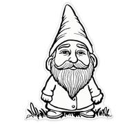 Azeeda 'Standing Garden Gnome' Clear Premium Vinyl Decal Stickers - Waterproof, Durable & Easy to Apply - for Car Bumpers, Windows, Bins & More - XXL (720mm) (DC00159524)