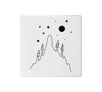 Azeeda 'Stars Above The Mountain' 108mm Square Ceramic Tile (TD00040444)