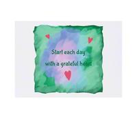 Azeeda 'Start Each Day With A Grateful Heart' Temporary Tattoo - Water Resistant, Skin-Safe, Non-Toxic Transfer (TO00093129)