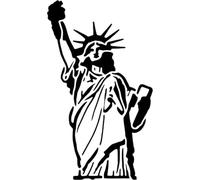 Azeeda 'Statue of Liberty' Reusable Stencil - Durable Decorative Template for Painting and Spraying on Walls, Tiles, Wood, Fabric & Craft Projects - L (A4) (WS00056373)