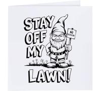 Azeeda 'Stay Off My Lawn' Greeting Card - Square (GC00074141)