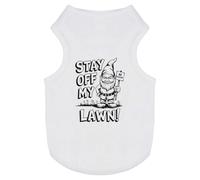 Azeeda 'Stay Off My Lawn' Pet Dog/Cat T-Shirt, M (PT00148982)