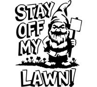 Azeeda 'Stay Off My Lawn' Reusable Stencil - Durable Decorative Template for Painting and Spraying on Walls, Tiles, Wood, Fabric & Craft Projects - XL (A3) (WS00078517)