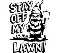 Azeeda 'Stay Off My Lawn' Reusable Stencil - Durable Decorative Template for Painting and Spraying on Walls, Tiles, Wood, Fabric & Craft Projects - M (A5) (WS00059390)