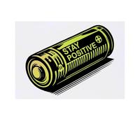 Azeeda 'Stay Positive' Temporary Tattoo - Water Resistant, Skin-Safe, Non-Toxic Transfer (TO00096189)