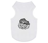 Azeeda 'Steak & Chips' Pet T-Shirt - White, L (PT00197251)