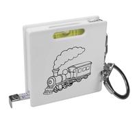 Azeeda 'Steam Train' Keyring Tape Measure/Spirit Level Tool (KM00047028)